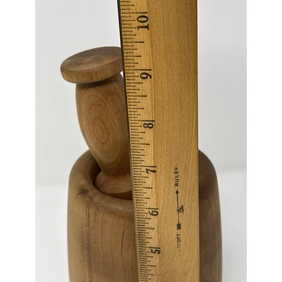 Old Sturbridge Village Pestle and Mortar Crusher Paste Grinding Grinder Wood - Picture 7 of 9